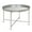 Silver, variant on Kate and Laurel Celia Round Metal Foldable Coffee Table with Mirrored Tray Top, Gold