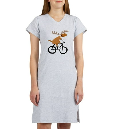 

CafePress - Moose Riding Bicycle - Women s Nightshirt