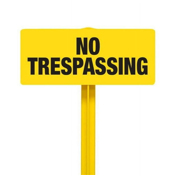 EverMark SSKT14-05 No Trespassing Sign with Yellow Stake Kit