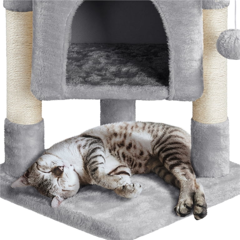 Alden Design 2-Level Cat Tree, 23 Inches, Light Gray photo 4