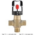 thumbnail image 2 of Hot And Cold Water Mixing Valve Solid Brass Thermostatic Mixing Faucet Fixed Temperature Faucet For Washbasin, 2 of 4