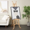 thumbnail image 2 of DecMode 18" x 67" Light Brown Wood Handmade Tall Floor Easel with Foldable Stand, 1-Piece, 2 of 10
