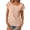 Orange Shirts, variant on CAIVO Women Shirts Casual Solid Color Blouse Jacquard Hollow Short Sleeve Tops Summer Relaxed Fit Back To School Dailywear
