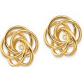 thumbnail image 2 of 14K Yellow Gold Polished Love Knot Earring Jackets (17 X 15) Made In United States t584j, 2 of 3