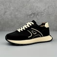 thumbnail image 3 of TE-Men's Chunky Platform Sneakers - with Beige/Brown/White/Black Color Options, Korean Streetwear Style, Thick-Soled Lace-Up/Slip-On Low-Top Shoes  Cushioned Rubber Sole & -Season Traction for Skat+S, 3 of 9
