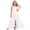k6628-White, variant on LIIPEE Girls Dresses Casual Solid Color Square Neck Party Suspender Dress With Ruffled Asymmetrical Hem Kids Comfortable Breathable Soft Cute Daily Dresses,Dark Blue,13-14 Years
