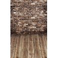 thumbnail image 1 of BSDHOME Polyester 5x7ft Brown Old Brick Wall Wood Floor Photography Studio Backdrop Background, 1 of 2