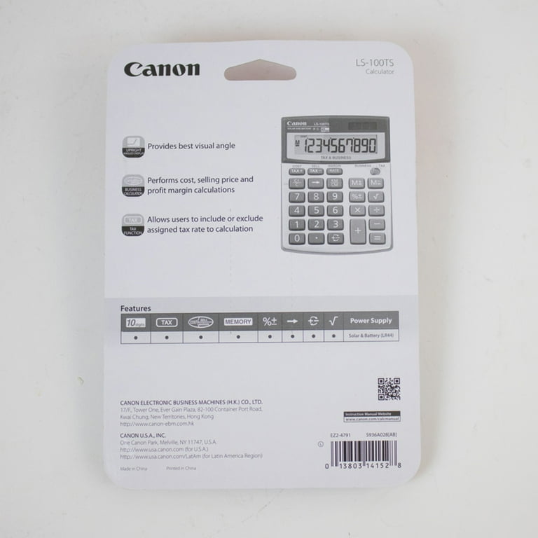 Canon 5936a028 Ls100ts 10-digit Calculator - Walmart.com Canon 5936a028 Ls100ts 10-digit Calculator - Walmart.com