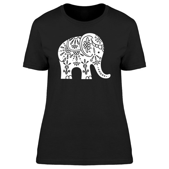 White Elephant Tribal Art Tee Women's -Image by Shutterstock