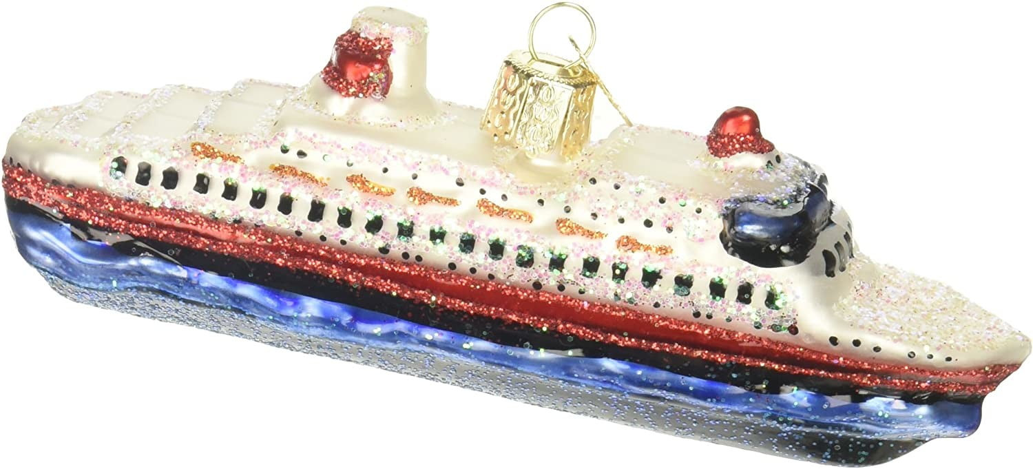 Titanic Ship Glass Christmas Ornament Titanic Ship Glass Christmas Ornament