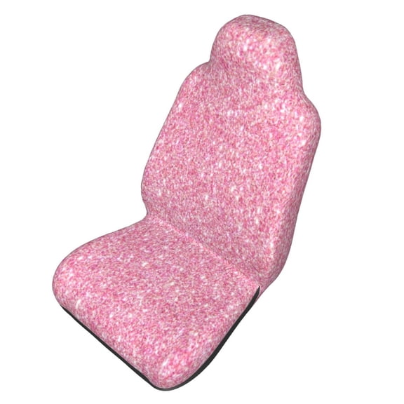 Picia Glitter Pink Print Waterproof Sweating Car Seat Cover for Post Gym Workout, Running, Beach and Hiking, Universal Fit Anti-Slip Bucket Seat Protector
