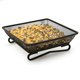 thumbnail image 2 of Bandeja de comedero de pájaros de tierra de conejito gris, plato de comedero de pájaros de plataforma de Metal alimentador duradero resistente al óxido para pájaros salvajes, ardillas, palomas, LingWen 9024736127603, 2 of 4