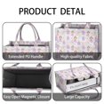 thumbnail image 4 of Large Capacity Tote Bag,Princess Rainbow Castle Pattern Handbag Fashion Luxury Tote Bag,15.7"x13"x 5.1" Inches,Laptop Compatible, 4 of 6