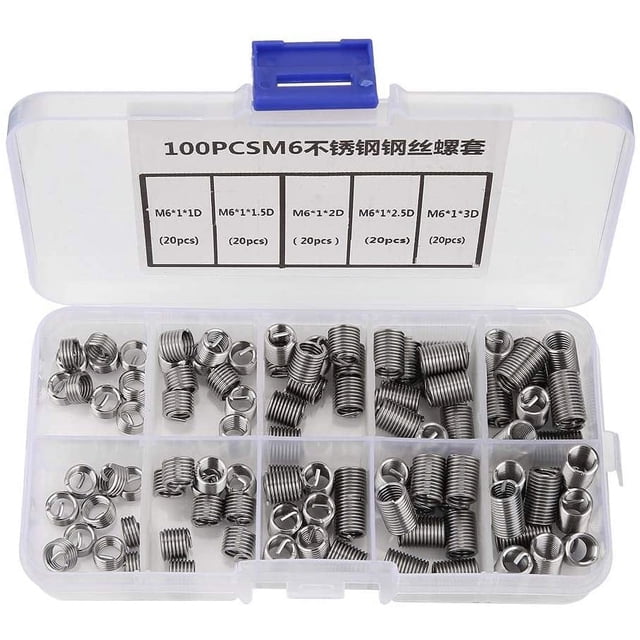 M6 inserts thread insert nuts screw-in sockets assortment tool kit for wooden furniture thread inserts