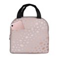 thumbnail image 1 of Easygdp Rose Gold Abstract Spots 1 Bolsa Térmica Premium - Tela Oxford Impermeable, Gran Capacidad, Bolsillo Frontal, Unisex para Trabajo, Escuela, Actividades al Aire Libre y Picnics, 1 of 8