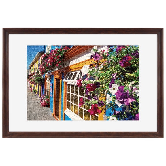 MCS 20x30 Puzzle Frame, Walnut Woodgrain Frame for Finished Puzzles, Vertical & Horizontal Wall-Mounted Large Picture Frame for Puzzle Display & Preservation (1-Pack)