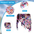 thumbnail image 3 of Uxcell Women's Belly Dance Hip Scarf with Sequins Triangle Wrap Skirts Waist Chain for Party Costume Performance Black, 3 of 7