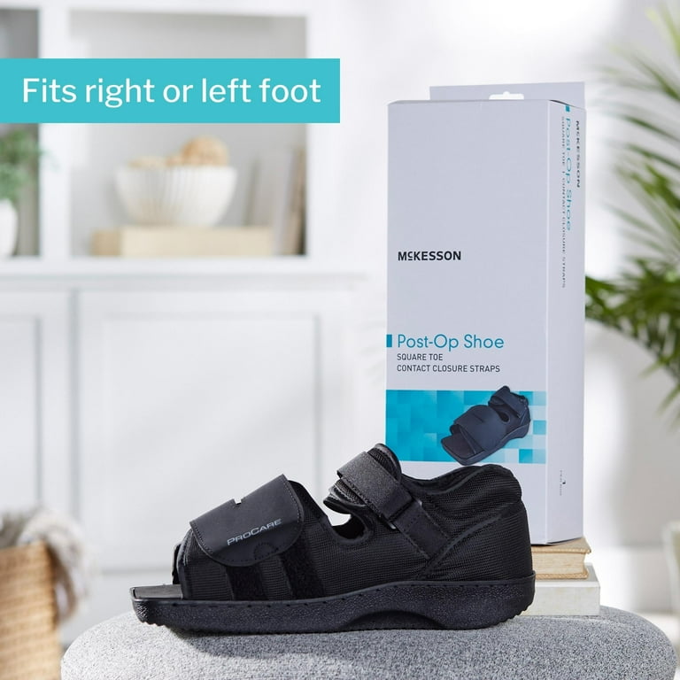 McKesson Post-Op Foot Brace Recovery Shoe, Square Toe - Male 9.5