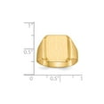 thumbnail image 5 of Real 14kt Yellow Gold 15.0x12.5mm Closed Back Men's Signet Ring Size: 10; for Adults and Teens; for Women and Men, 5 of 5