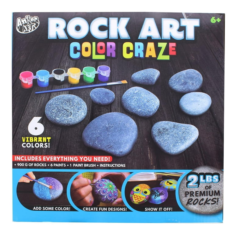 趣味 6x9=54 Rock Vol. 1 Rock Art Color Craze DIY Craft Kit | Includes 2 lbs of Premium