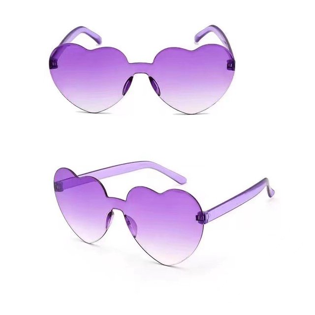 Gafas de sol transparentes de gelatina de color love para hombres y mujeres, gafas de sol con forma de corazón de melocotón, gafas de sol con forma de corazón