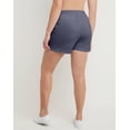 thumbnail image 3 of Hanes Women's Garment Dyed Fleece Shorts with Pockets, 3" Anchor Slate S, 3 of 5
