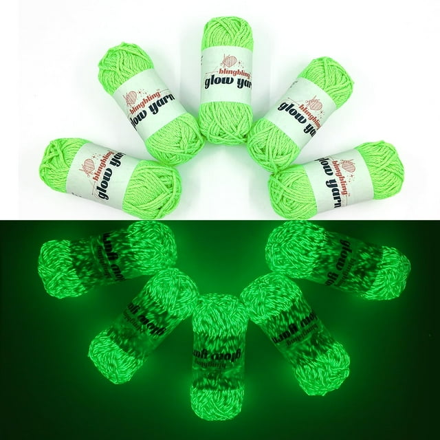 Yarn Buling-Buling Glow in Dark, paquete de 5, 260 g, 273 yardas
