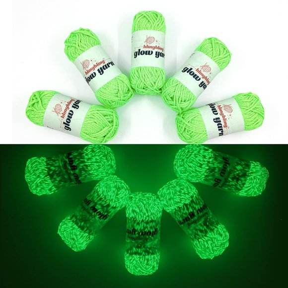 Yarn Buling-Buling Glow in Dark, paquete de 5, 260 g, 273 yardas