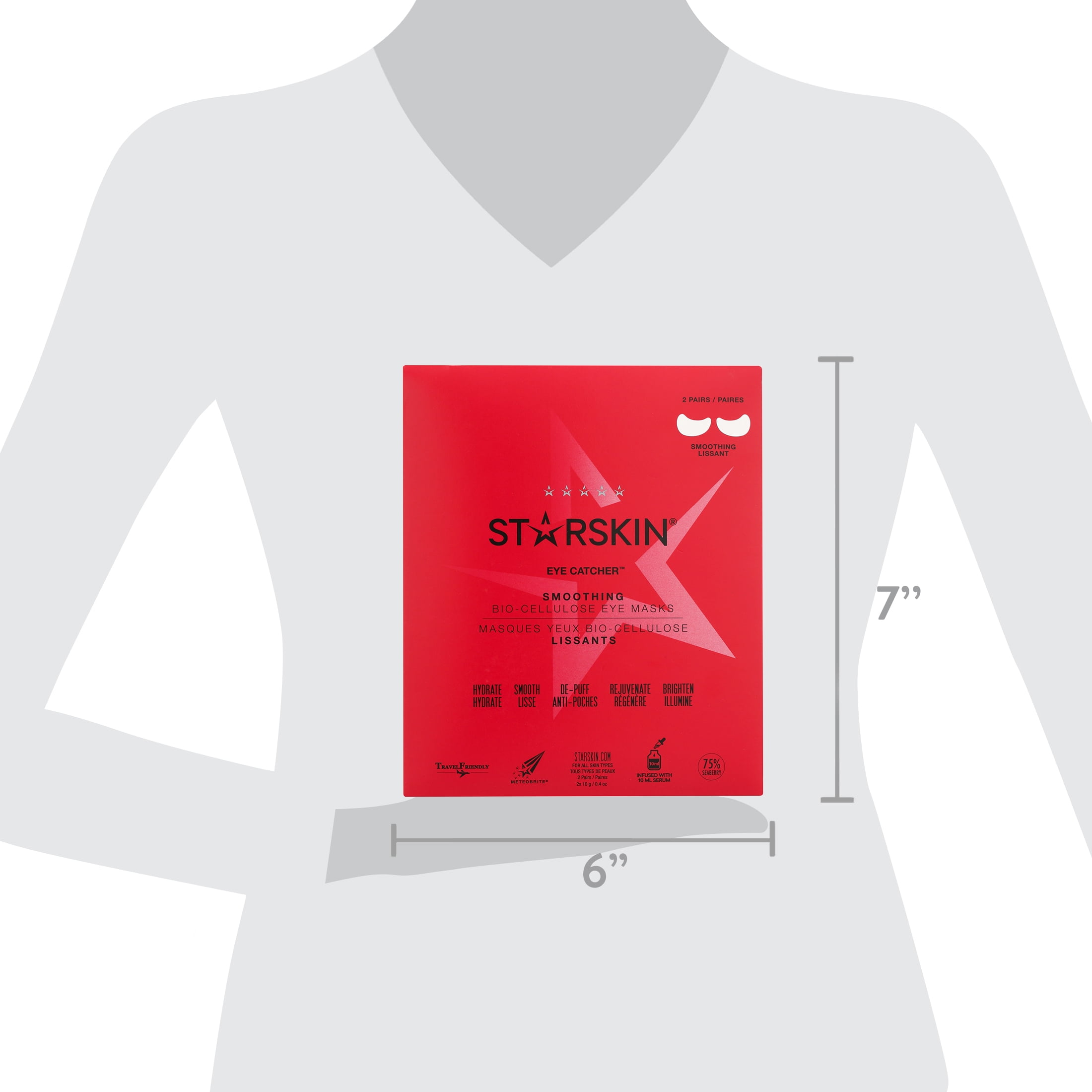 Starskin Eye Catcher Smoothing Bio-Cellulose Eye Masks, 0.7 oz