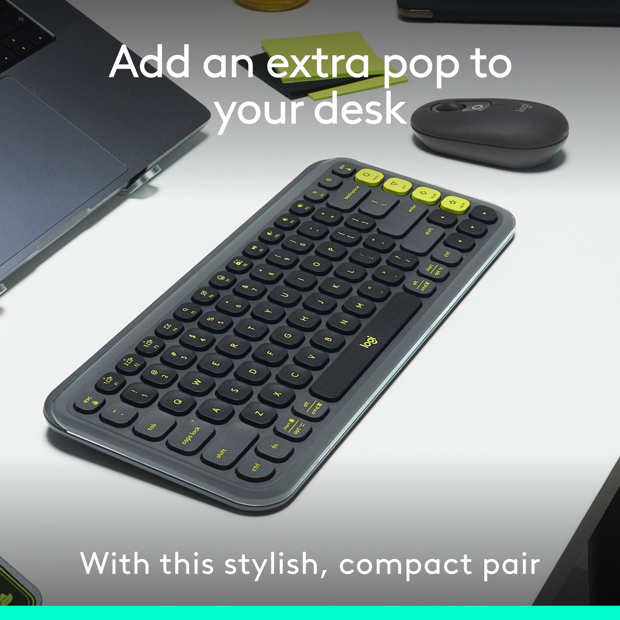Logitech ICON COMBO, Bluetooth keyboard and mouse combo, comfortable typing, programmable keys and buttons - Graphite