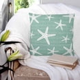 thumbnail image 3 of Pillow Covers 18x18 Set of 2, Sage Green Starfish Coastal Square Throw Pillow Covers for Couch/Sofa/Living Room, Summer Beach Nautical Sea Ocean Decorative Soft Pillowcases for Couch Throw Pillows, 3 of 7