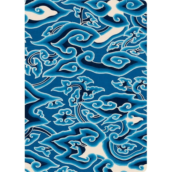 Journal Batik 'Blue Clouds' Lined Hardcover Journal: Blank Notebook with Ribbon Bookmark, (Hardcover)