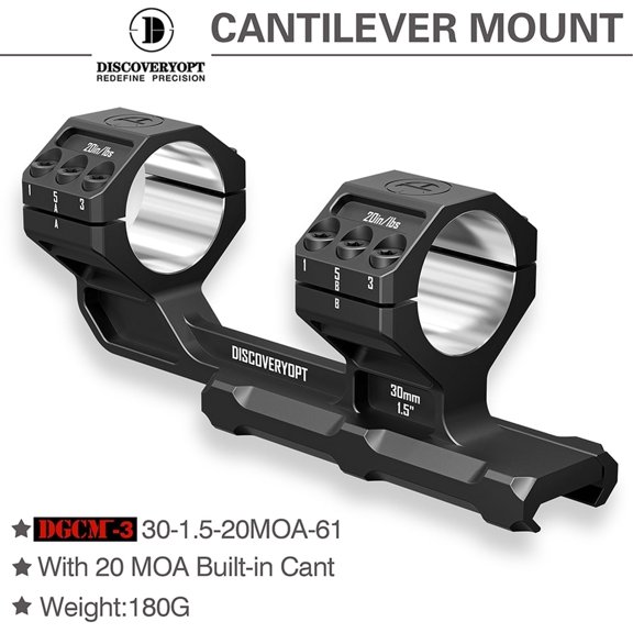 DISCOVERYOPT Heavy Duty Cantilever Scope Mount 20 MOA 34mm Or 30mm 1.5 Inch For Picatinny Rail