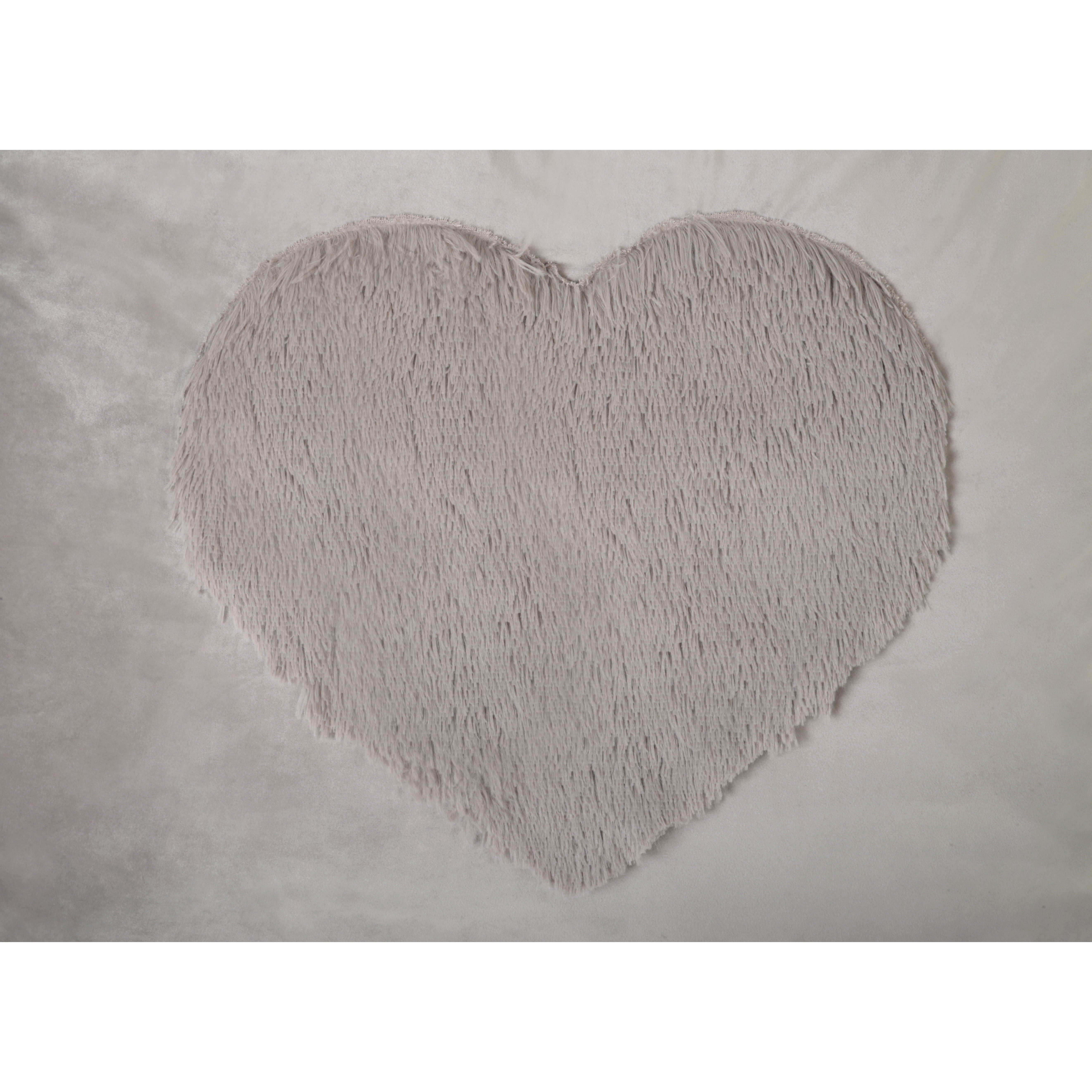 Precious Tails Plush Velvet Heart Fur Applique Pillow Pet Bed