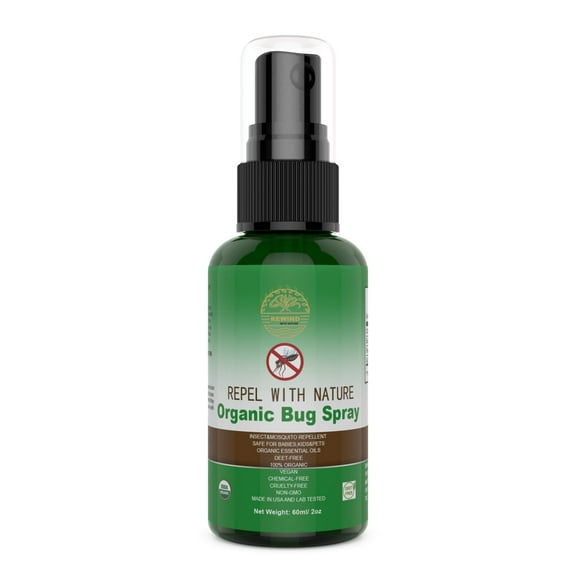 Bugaway Repel Spray Lemon Eucalyptus- All Natural Organic Essential Oil Spray Plus Frankincense Lavender, Lemongrass