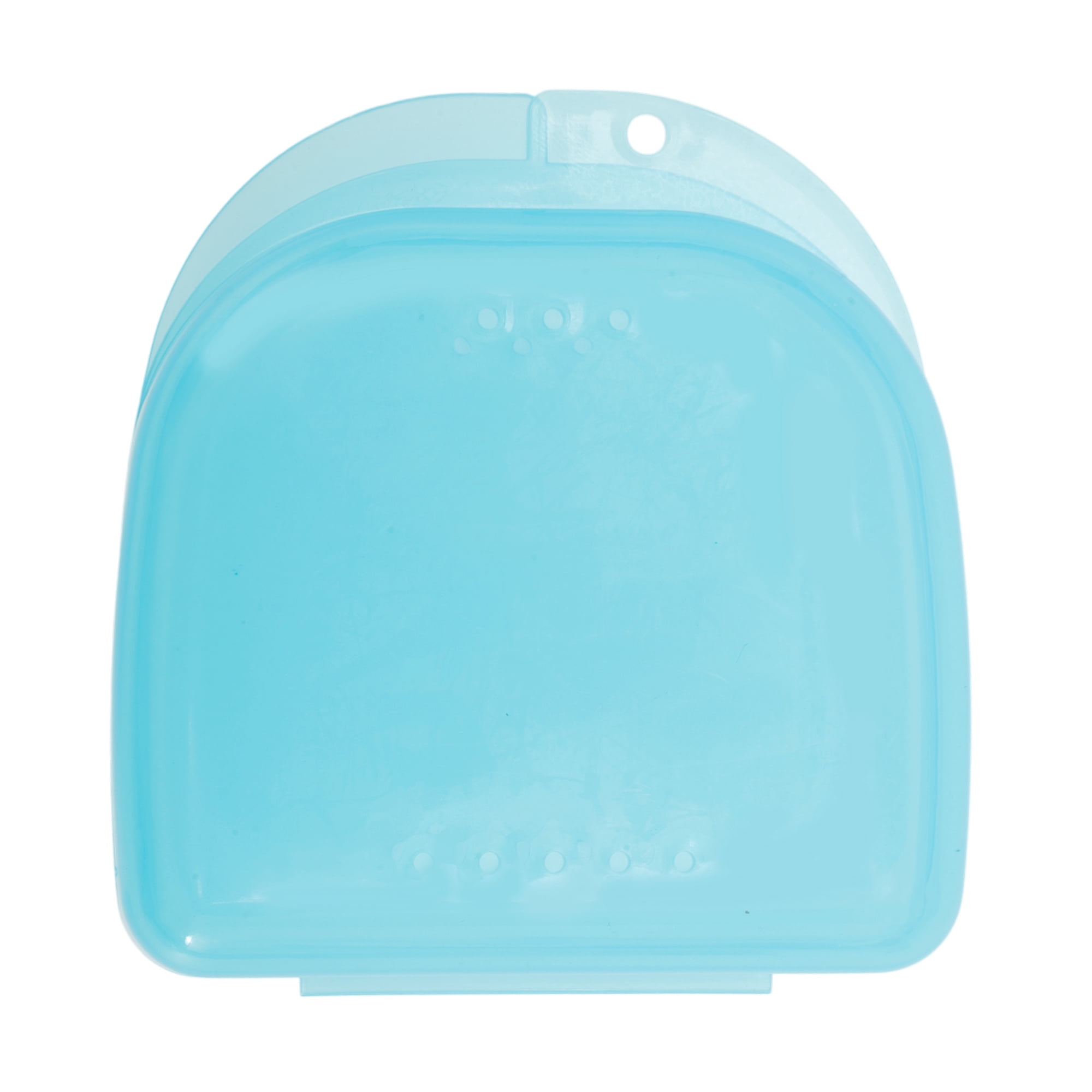 Unique Bargains Compact Braces Box with Vent Holes 1 Pc Clear, Light Blue