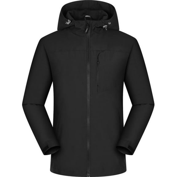 Holiday Deals! Ohufall Trench Coats For Women Waterproof Rain Jacket Outdoor Hooded Raincoat Lightweight Windbreaker Trench Coat Clearance