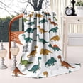 thumbnail image 2 of Dinosaur Pattern Blanket,Comfortable Soft Flannel Throw Blanket,All Season,Warm Lightweight Blankets for Sofa Bed Couch Living Room Chair,60"x80", 2 of 4