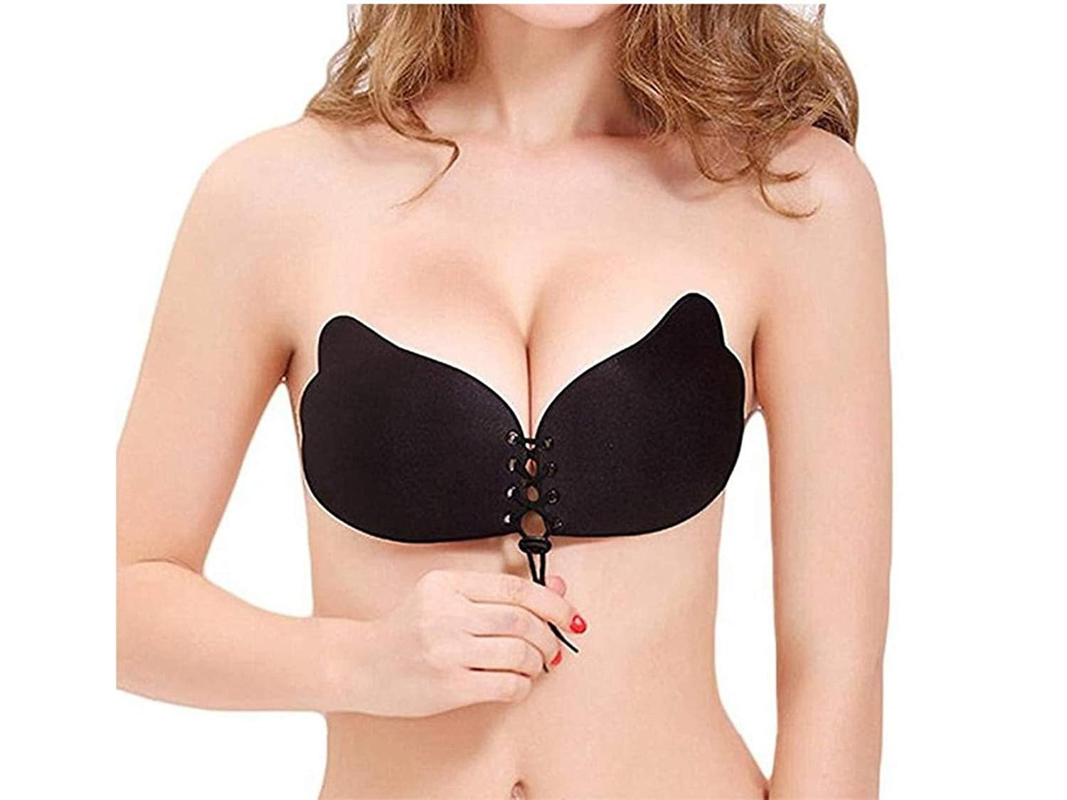Iheyi Self Adhesive Bra Silicone Invisible Pushup Wire Free Strapless