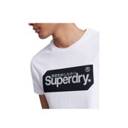 Super Dry Core Logo Tag Mens Active Shirts & Tees Size XXL, Color: White/Black