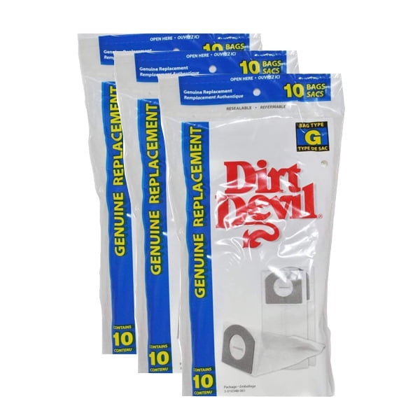 Genuine Dirt Devil Hand Vac Style G Paper Vacuum Bags,30 (3 Pack
