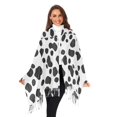 thumbnail image 3 of FORMRS Womens Scarf Winter Soft Long Big Warm Shawls Wrap Tassel Scarves, Cow Spots, 3 of 9