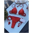 thumbnail image 1 of New Women Bikini Backless Rope Triangle Swimsuit Multicolor, 1 of 5