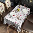 thumbnail image 5 of Bull Terriers and Hearts Rectangle Tablecloth 60"x102",Waterproof Polyester Rectangle Table Cloth, Wipeable Spillproof Polyester Tablecloth for Dining, Camping, Indoor and Outdoor, 5 of 6