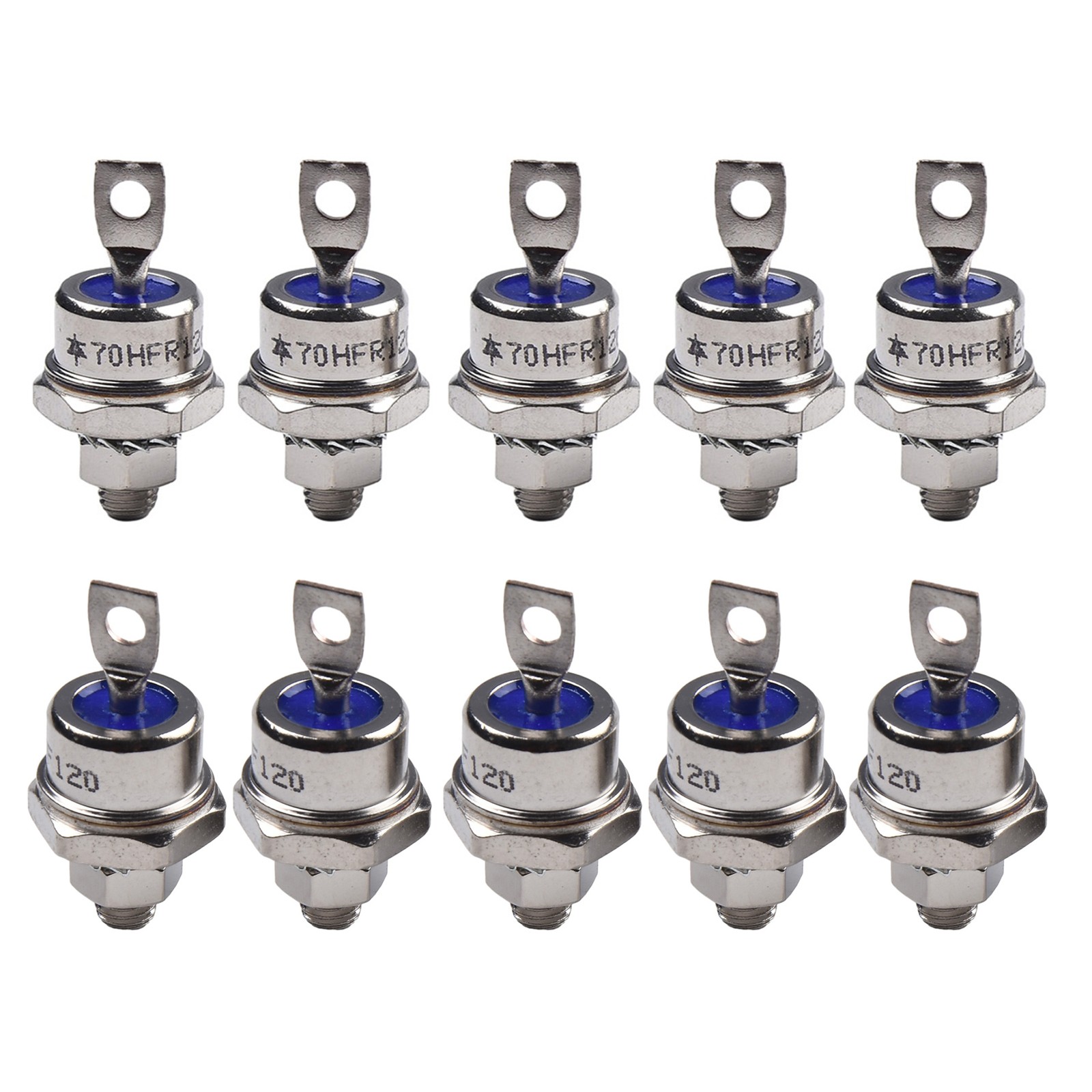 10X Spiral Rectifier Diodes for Battery Charging/Motor Control 70HFR120/70HF120