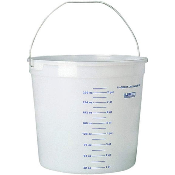 Leaktite 35012 11 Clear 10 Qt Clear Polysteel Rim Plastic Pail