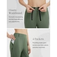 thumbnail image 5 of BALEAF Women's Pants with Pockets Belt Loops High Waisted Golf Travel Business Casual Dressy Slacks Stretch UPF 50+ Army Green XL, 5 of 7