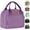 Purple, variant on Lunch Bag for Woman Man Adults with Front Pocket Insulated Lunch Tote Lunch Box Container for Work Picnic or Travel(Black)