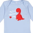 thumbnail image 4 of Inktastic My First Valentine's Day Red Dinosaur with a Heart Boys or Girls Long Sleeve Baby Bodysuit, 4 of 5