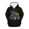 thumbnail image 5 of Chaqlin Off-road Vehicle Dinosaur Flame Comfy Hooded Sweatshirt with Pockets Long Sleeve Loose Casual Pullover for Youth Girls Size 13-14, 5 of 7